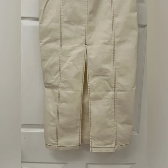 NWOT Belle Vere long cream Jean skirt size medium - Picture 6 of 6